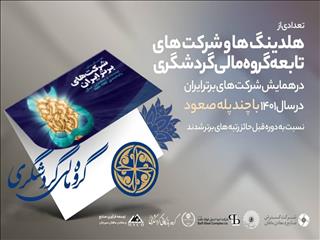 ارتقاء هلدینگ‌ها و واحدهای گروه مالی گردشگری در بین شرکت‌های برتر ایران
