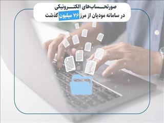 صورتحساب‌های الکترونیکی در سامانه‌ی مودیان از مرز ۷۶ میلیون گذشت