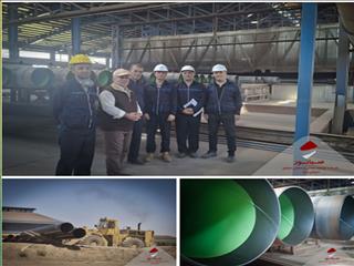 بازدید مدیرعامل صبانور از خط تولید لوله‌های پروژه انتقال آب تصفیه‌خانه بیجار